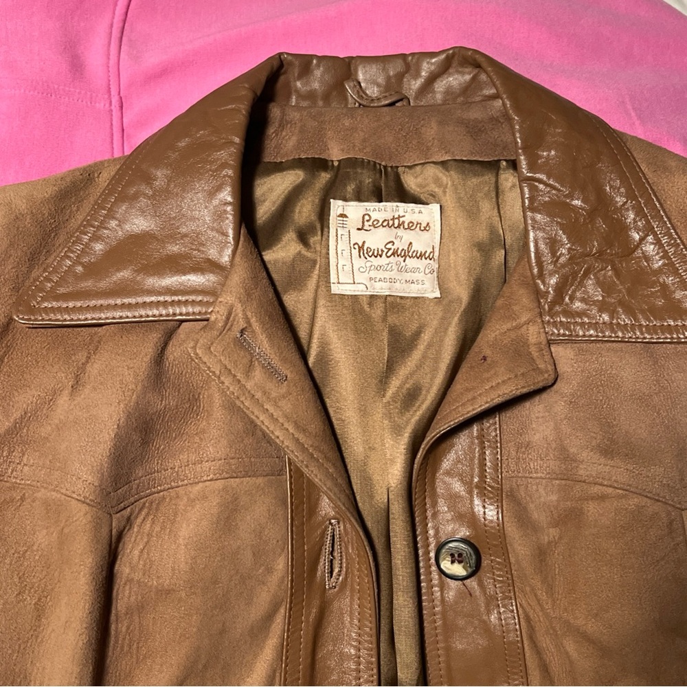 Women's 70s Vintage Brown Suede Leather Jacket Size Large